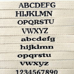 刺繍　名入れ　フェイスタオル　野球ボールフォント　数字　背番号　泉州タオル　 11枚目の画像