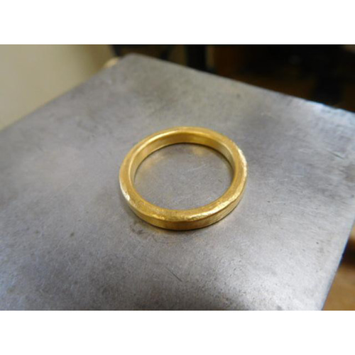 純金 結婚指輪 鍛造 手作り 24k 24金 k24 平打ち 平打ちリング 3mm