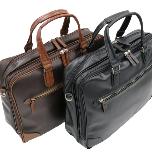   ビジネスバッグ 合成皮革 付属品あり 木和田 合成皮革 No.5998 「ダブルマチビジネスバッグ」 日本製