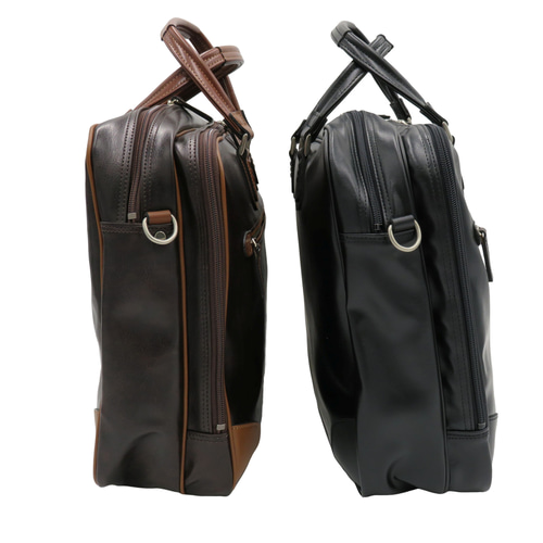 Wマチビジネスバッグ 鞄生産の街兵庫県豊岡製 独特の張りと光沢 雨や汚れに強い Wマチビジネスバッグ 鞄生産の街兵庫県豊岡製 独特の張りと