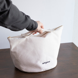 【帆布バッグ付き】サイザルバッグ かごバッグ ブルーグレー 編み込み 青 水色 麻 a4が入る ak-57si 7枚目の画像