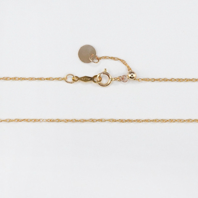 14KGF【アジャスター付45cm】ルーズロープネックレスチェーン 1本 086000445GFNS