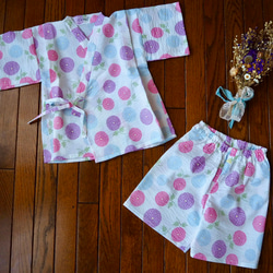 ほのり　花火柄水色甚平上下セット　と草履(紺色) 2組セット他小物 ほのり様専用 花火柄水色甚平上下セット と草履(紺色) 2組セット他小物