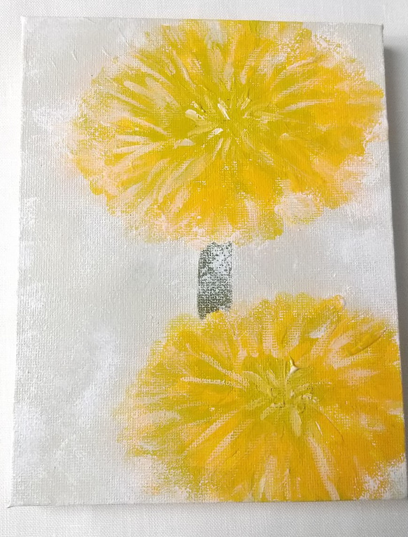 たんぽぽ【アクリル画】　絵画　絵　原画　キャンバス画　抽象画　カエル たんぽぽ【アクリル画】絵画絵原画キャンバス画抽象画カエル