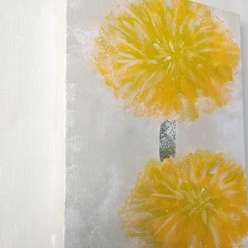原画＞たんぽぽ インテリアアート 絵画 アクリル 絵画