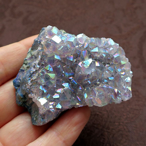 虹色エンジェルオーラ レインボーオーラ アメジストクラスター 原石