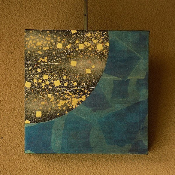 蒔絵　金箔の月　アートパネル creema限定 金彩工芸 金彩アートパネル「静月」 ウォール