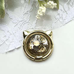 再販 レジン 螺鈿細工風の猫ちゃん アンブレラマーカー 傘・日傘 Angel