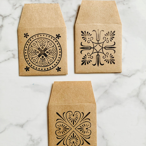 アンティークデザイン 豆ポチ袋 5種類 15枚セット ラッピング袋 封筒屋