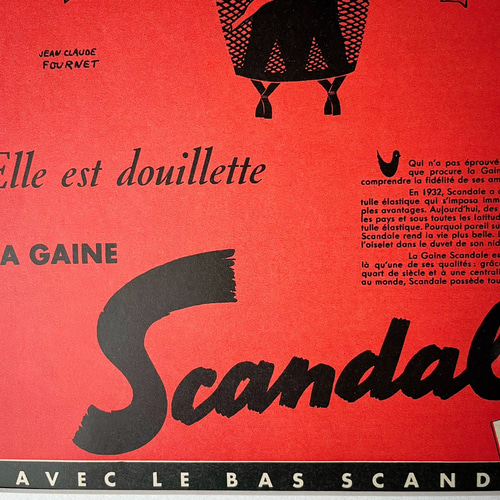 1955 広告＞Scandale スキャンダル ポスター ヴィンテージ