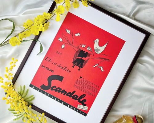 1955 広告＞Scandale スキャンダル ポスター ヴィンテージ アート