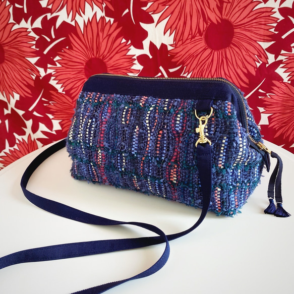 ミニショルダーバッグ〈手織り〉ファンシーツイード ポシェット