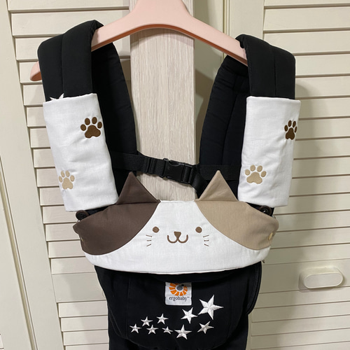 100％の保証 抱っこ紐用よだれカバー スタイ 首回りカバー三毛猫ちゃん 抱っこひも・スリング