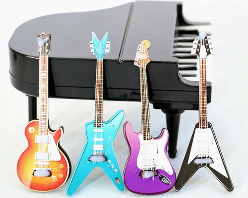 Amazon | ドールハウス 楽器 ミニチュア バイオリン ギター