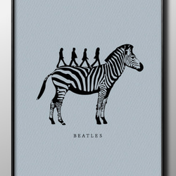 シマウマ アート ポスター(額) シマウマ アート ポスター(額)