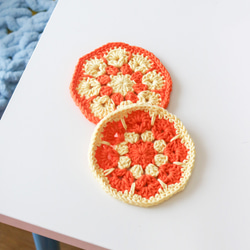 お花のコースター♪【バナナミルク】 お花のコースター【かぎ針編み／crochet／編み方動画】 - YouTube