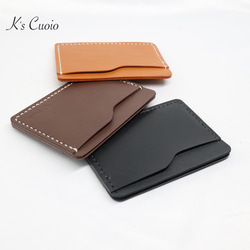 ヌメ革 シンプルカード入れ（ダークブラウン色）【送料無料】 12枚目の画像