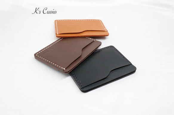 ヌメ革 シンプルカード入れ（ダークブラウン色）【送料無料】 12枚目の画像