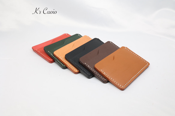 ヌメ革 シンプルカード入れ（ダークブラウン色）【送料無料】 13枚目の画像