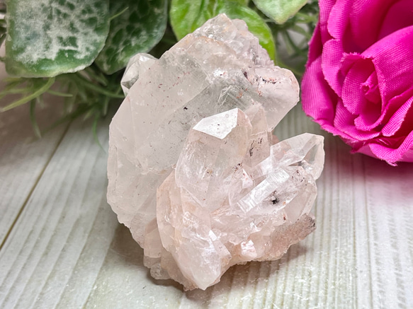 セルフヒールド✨ヒマラヤマニカラン産ピンク水晶 クラスタークリスタル