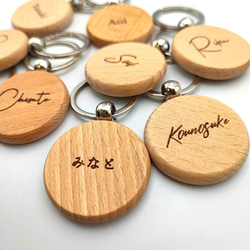お名前入り木製キーホルダー♡*゜ ウッドバーニング 名入れ 木製