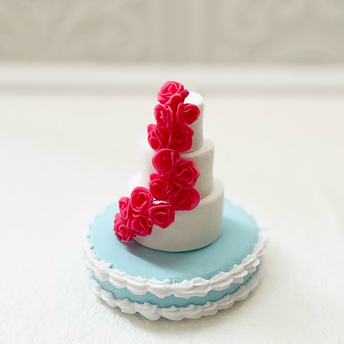 ミニチュアバラのクレイケーキ✳︎色変更可 その他置物 Marry Clay 