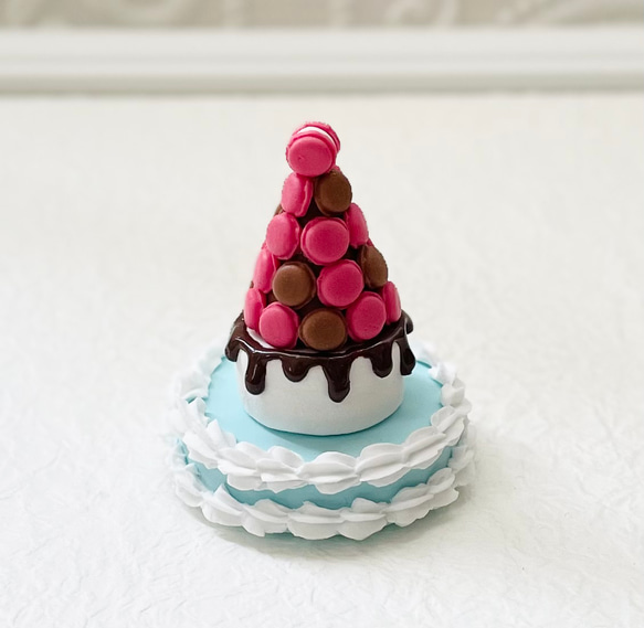 ミニチュアマカロンタワー✳︎色変更可 その他置物 Marry Clay〜マリー