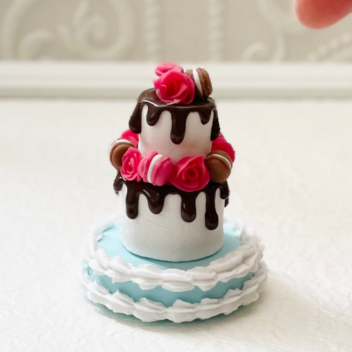 ミニチュアチョコドリップクレイケーキ✳︎色変更可 その他置物 Marry 