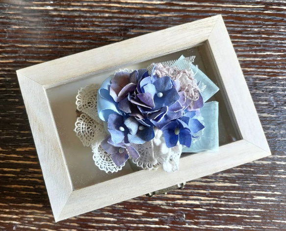 1700円 ビオラ あじさい 髪飾り 1700円 ビオラ あじさい 髪飾り