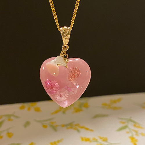 ピンクハートのネックレス 3000円→2500円 ネックレス・ペンダント