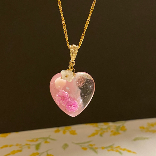 ピンクハートのネックレス 3000円→2500円 ネックレス・ペンダント