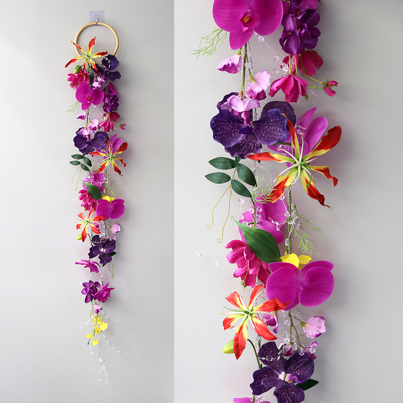 手持ち花クリスタルペンダント花嫁結婚式写真造花家壁装飾