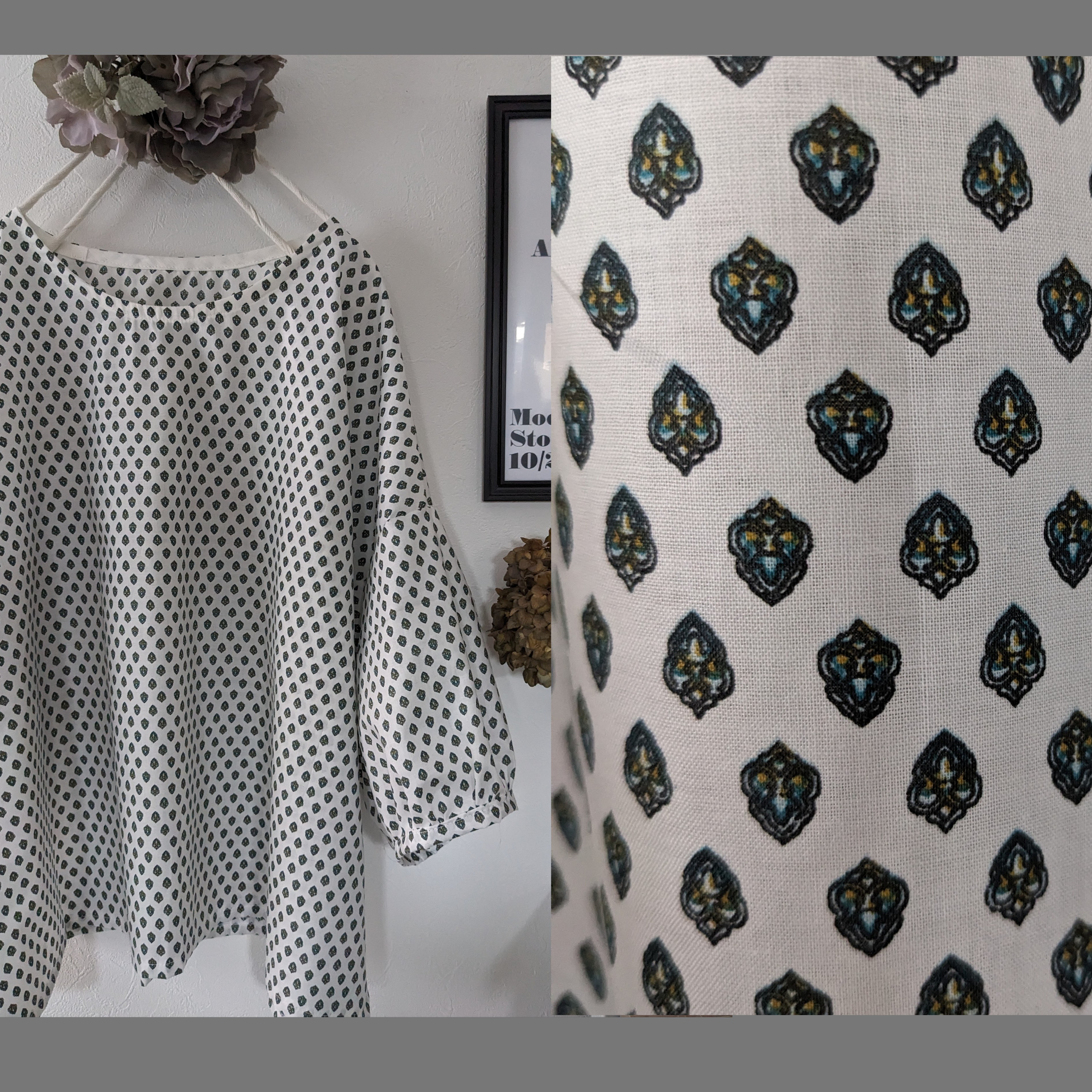 ♥ホワイトプロヴァンス風 パフ袖ブラウス♡フレンチ*北欧♥