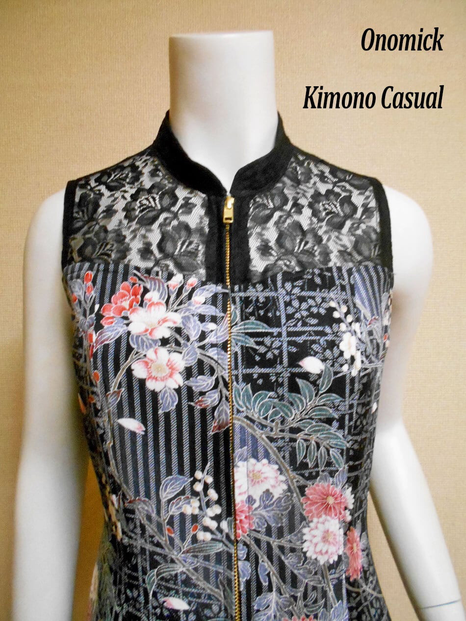 ジップスリットドレス Zip slit dress LO-502/M