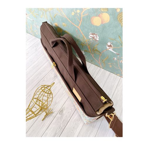 オーダーメイドいたします♪◇リバティプリント×濃茶・フルート