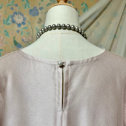 ケイママ様ご予約品 着物リメイク 藤色 四季の花 色留袖ドレス 長袖