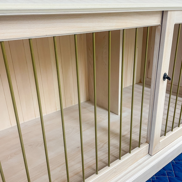 おしゃれな木製ドッグケージ かわいいドックハウス インテリア室内用犬小屋 大型犬 アンティーク調 オーダーメイド家具 