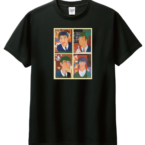 ビートルズ　The Beatles　Tシャツ ビートルズ Tシャツ 「ビートルズ ロゴ ジュニア・サイズ 黒