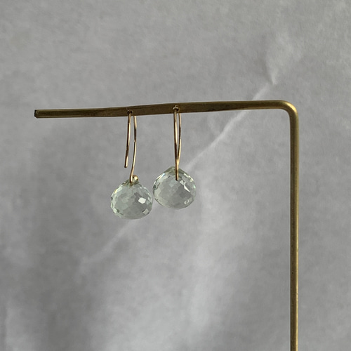 グリーンアメジストのピアス ピアス（フック・チェーン） fifteen