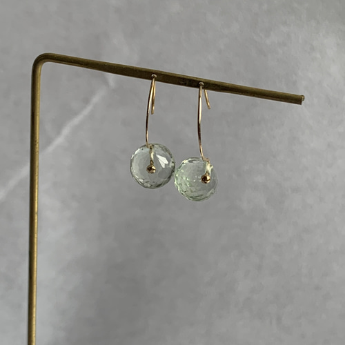 グリーンアメジストのピアス ピアス（フック・チェーン） fifteen