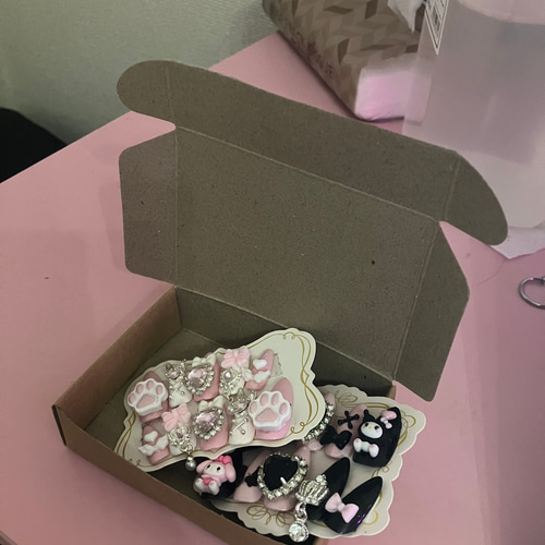 平成女児　地雷系　量産型　ゆめかわ　痛ネイル　ネイルチップ　推し 夢かわ量産痛ネイル♡ ネイルチップ 地雷 量産 キャラクター 痛