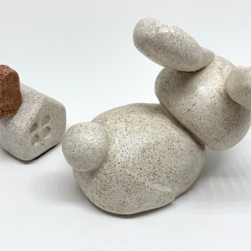 【8月末終了】陶芸家 よしのちはる うさぎのオブジェ　置物 陶芸家 よしのちはる うさぎのオブジェ 置物 8月末終了】陶芸家