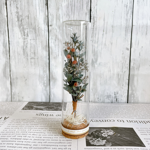 ガラスドーム コルク瓶 16cm ③ ④ ⑤ プリザーブドフラワー MUM