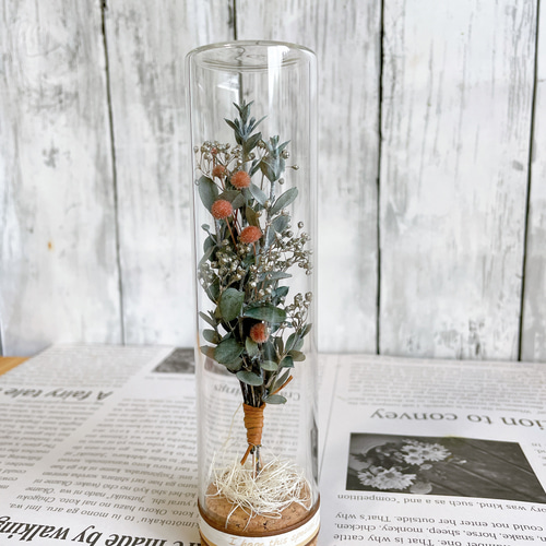 ガラスドーム コルク瓶 16cm ③ ④ ⑤ プリザーブドフラワー MUM