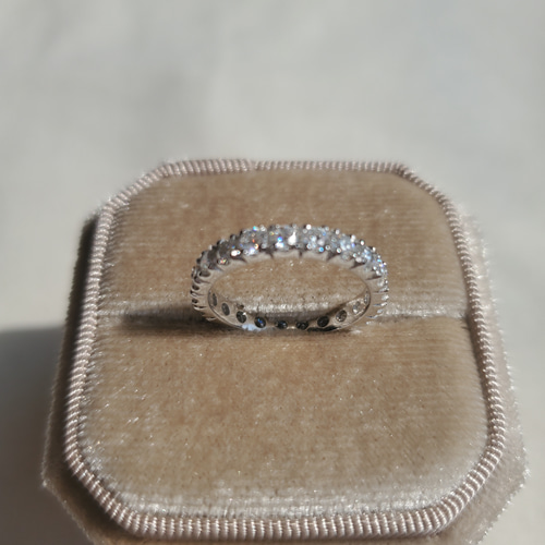 受注製作 フルエタニティリング モアッサナイト 1.5ct 2.5mm