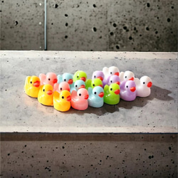 ミニチュアアヒル 2個セット 樹脂 DIY アヒルキット手作り キュートな