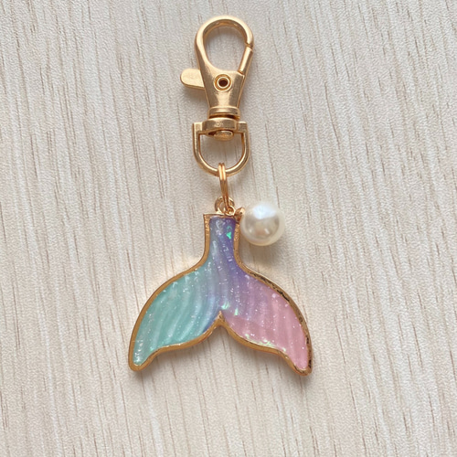 ✡ 人魚のしっぽ のキーホルダー✡ マーメイド ホエールテイル