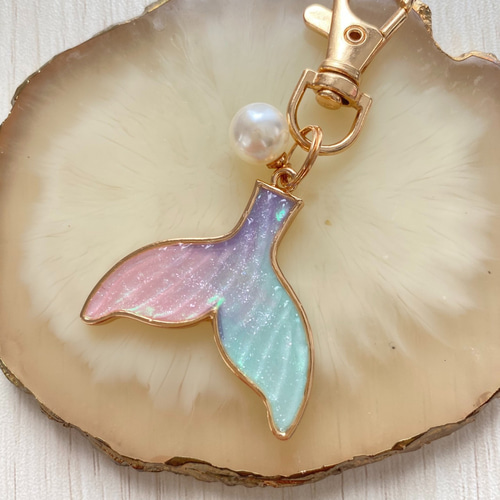 ✡ 人魚のしっぽ のキーホルダー✡ マーメイド ホエールテイル