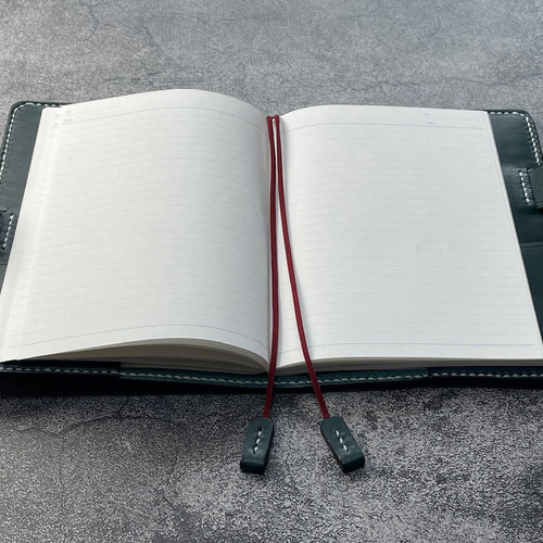 手縫】CampusB6ノート40〜80枚用ブルーグリーン色本革カバー