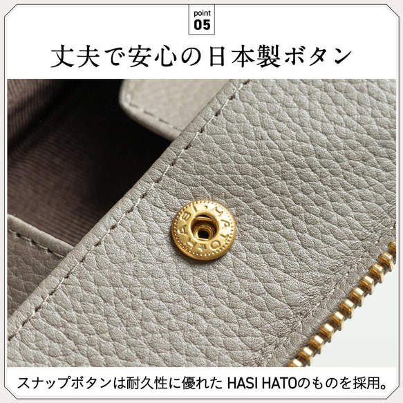 牛革 シュリンクレザー YKKラウンドファスナー ボックス型小銭入れ 二つ折り財布 【送料無料】（cs-20） 16枚目の画像